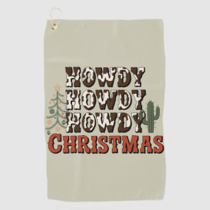 Serviette De Golf Cadeau de Noël de fête familiale Xmas Howdy Howdy