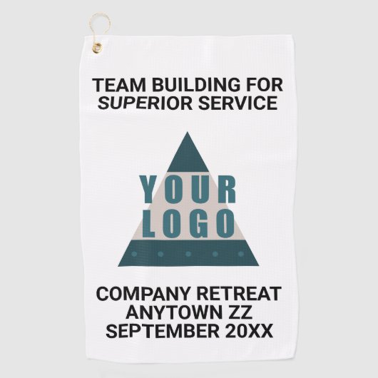 Serviette De Golf Cadeau de renforcement d'équipe de logo d'affaires (Devant)