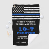 Serviette De Golf Cadeau de retraite de la police personnalisé Ligne (En situation)