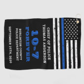 Serviette De Golf Cadeau de retraite de la police personnalisé Ligne (Horizontal)