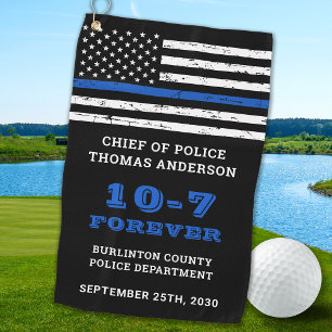 Serviette De Golf Cadeau de retraite de la police personnalisé Ligne