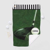 Serviette de golf cadeau Golfer personnalisée (En situation)