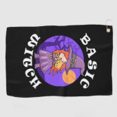 Serviette De Golf Cadeau Halloween | Sorcière de base (Horizontal)