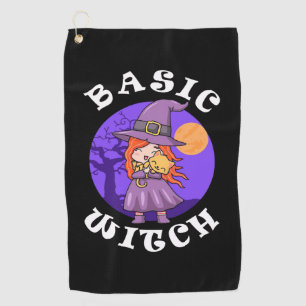 Serviette De Golf Cadeau Halloween Sorcière de base