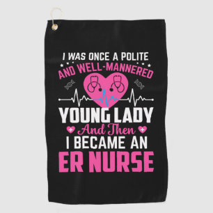 Serviette De Golf Cadeau Infirmière J'Étais Autrefois La Belle Inf