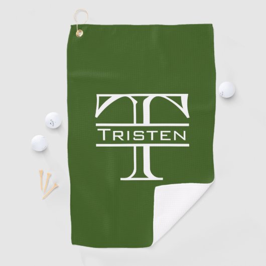 Serviette De Golf Cadeau Monogram Classic Golf Golfers (En situation)