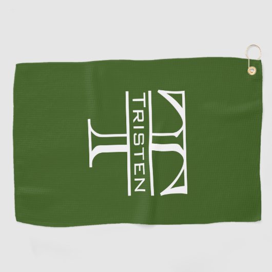 Serviette De Golf Cadeau Monogram Classic Golf Golfers (Horizontal)
