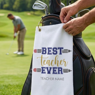 Serviette De Golf Cadeau personnalisé Meilleur Enseignant - Cadeau p