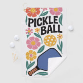 Serviette De Golf Cadeau Pickleball Flower Paddle (En situation)