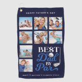 Serviette De Golf Cadeau pour Golf Papa | Meilleur Papa Par Photo Co (Devant)