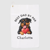 Serviette De Golf Cadeau Rottweiler (Devant)
