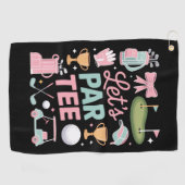 Serviette De Golf Cadeaux de golfeuse coquette Let's Par Tee (Horizontal)