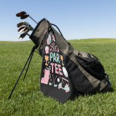 Serviette De Golf Cadeaux de golfeuse coquette Let's Par Tee (Vert)