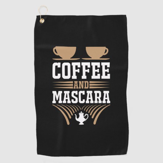 Serviette De Golf Café Art Café Et Mascara (Devant)