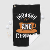 Serviette De Golf Café Art Café Et Mascara (En situation)