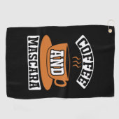 Serviette De Golf Café Art Café Et Mascara (Horizontal)