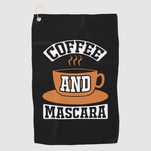 Serviette De Golf Café Art Café Et Mascara (Devant)