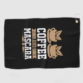 Serviette De Golf Café Art Café Et Mascara (Horizontal)