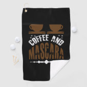 Serviette De Golf Café Art Café Et Mascara (En situation)