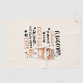 Serviette De Golf Café & Chats - Cute Kawaii Art (Horizontal)
