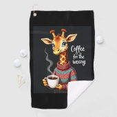 Serviette De Golf Café est pour Weary Funny Giraffe Lover café (En situation)