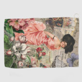 Serviette De Golf Café Lady Victorian Femme Rose Classy (Horizontal)