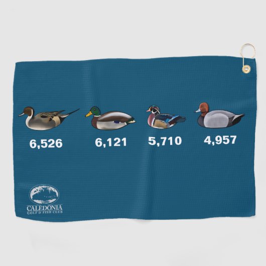 Serviette De Golf Caledonia "Quatre Canards"  (Horizontal)