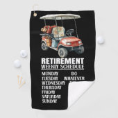Serviette De Golf Calendrier de golf pour la retraite (En situation)