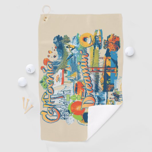Serviette De Golf California Dreaming (En situation)