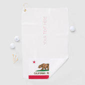 Serviette De Golf California State Flag Concevez votre texte sur un (En situation)