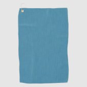 Serviette De Golf Calme & simple Fond texturé en lin bleu (Devant)