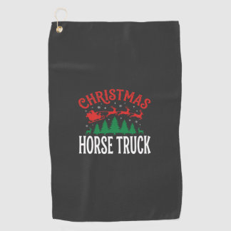 Serviette De Golf Camion à chevaux de Noël Père Noël Traîneau