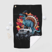 Serviette De Golf Camion Monster T-Rex Dinosaur de Thanksgiving (En situation)