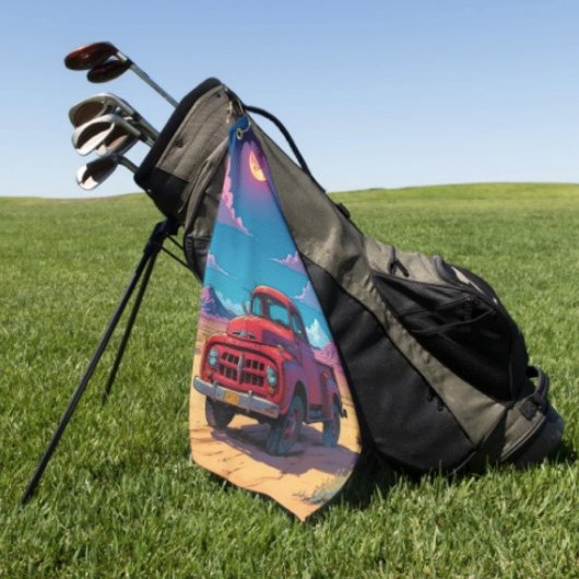 Serviette De Golf Camionnette Américaine Classique