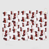 Serviette De Golf Camions Vintages rouges, (Horizontal)