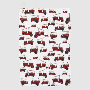 Serviette De Golf Camions Vintages rouges,