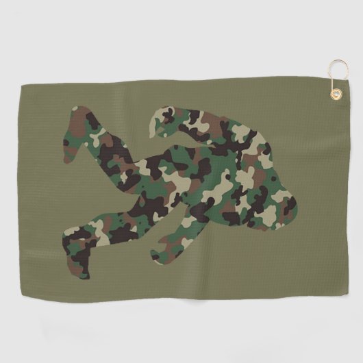 Serviette De Golf Camo Bigfoot Sasquatch (Horizontal)