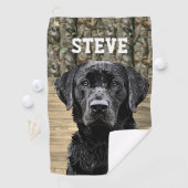 Serviette De Golf Camo Black Lab Chien race Nom animal (En situation)