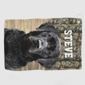 Serviette De Golf Camo Black Lab Chien race Nom animal (Horizontal)