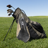 Serviette De Golf Camo Black Lab Chien race Nom animal (Vert)