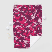Serviette De Golf camo rose (En situation)