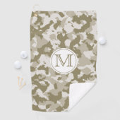 Serviette De Golf Camo vert | Camouflage Motif Monogramme (En situation)