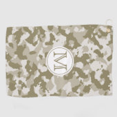 Serviette De Golf Camo vert | Camouflage Motif Monogramme (Horizontal)