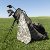 Serviette De Golf Camo vert | Camouflage Motif Monogramme (Vert)