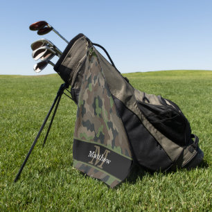 Serviette De Golf Camo vert de l'armée Chasseur militaire Monogramme