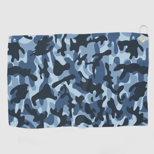 Serviette De Golf Camouflage bleu (Horizontal)