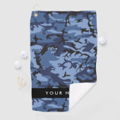 Serviette De Golf Camouflage bleu marine Votre nom Personnalisez (En situation)