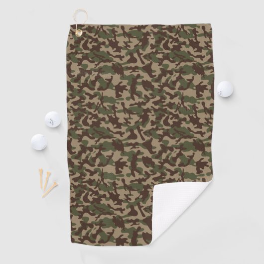 Serviette De Golf Camouflage Bois Profond (En situation)