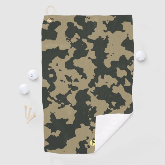 Serviette De Golf Camouflage Brown vert. Camo ton (En situation)