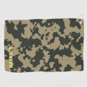 Serviette De Golf Camouflage Brown vert. Camo ton (Horizontal)
